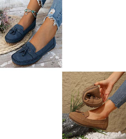 🔥Senaste dagskampanj 50% rabatt - Bekväma mjuka loafers för kvinnor i vintage stil med rosett
