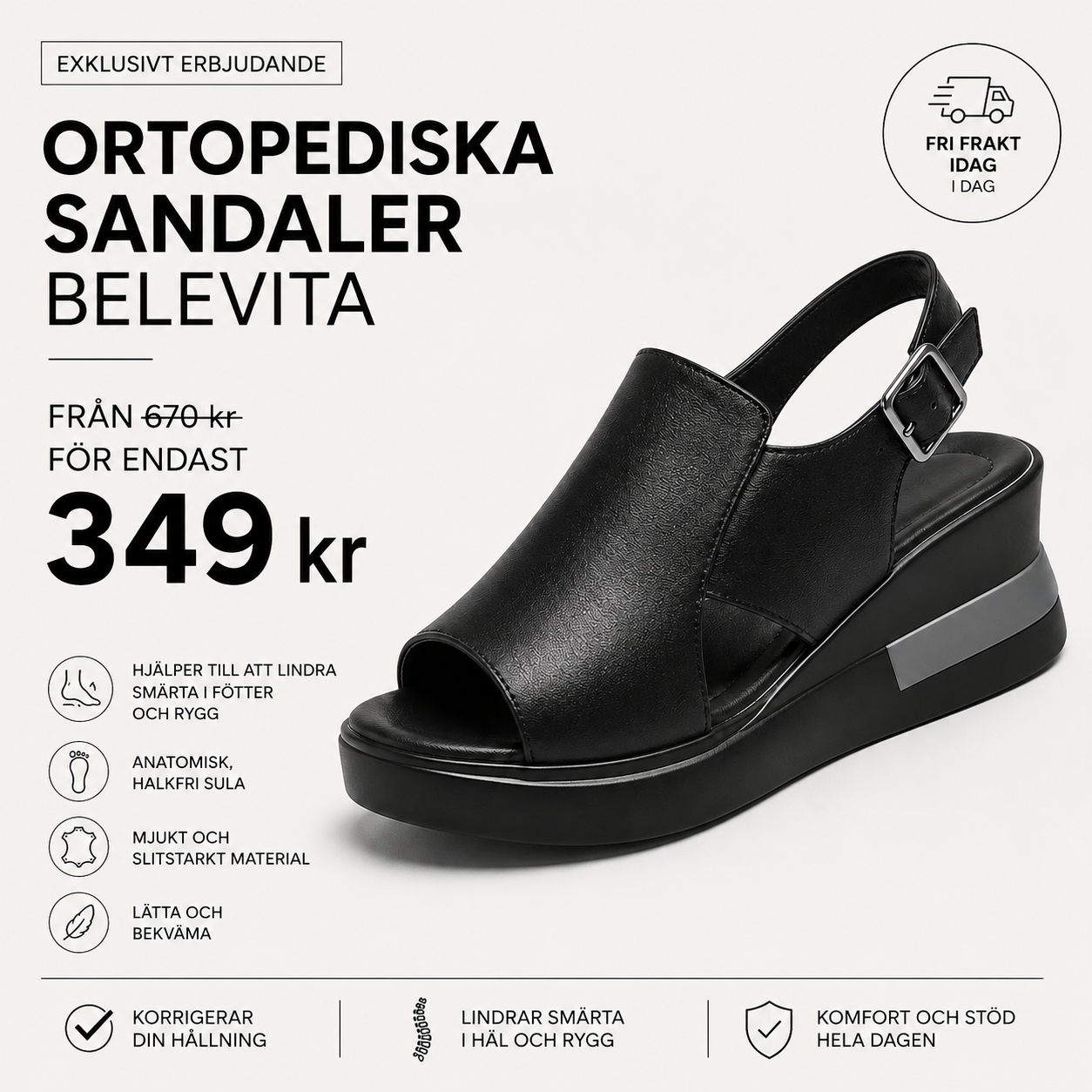 Ortopediska Belevita-sandaler – Ergonomisk och elegant design