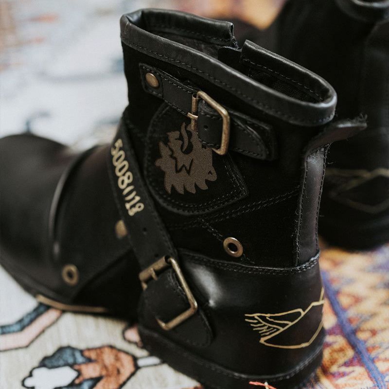 Western läderstövlar i cowboystil för män