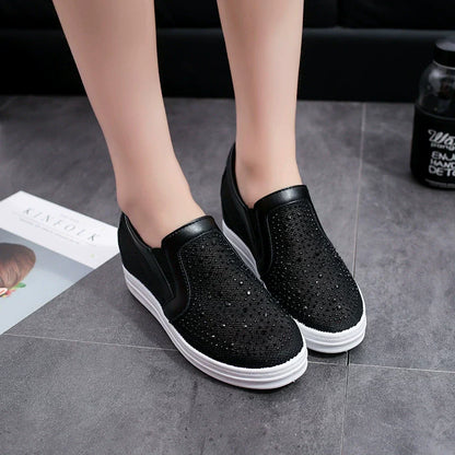 Vita kristall sneakers för kvinnor