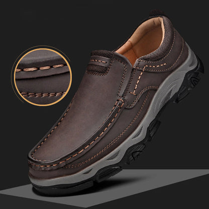 Lägerskor i PU-läder för herrar Casual Trendy Slip-On
