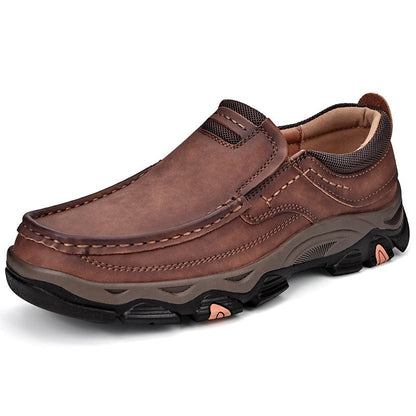 Lägerskor i PU-läder för herrar Casual Trendy Slip-On