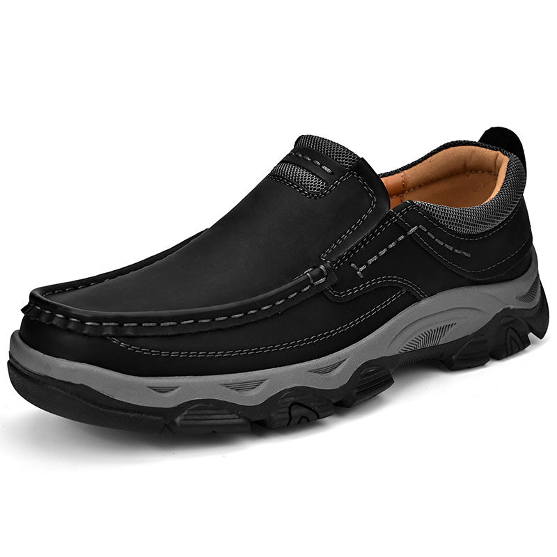 Lägerskor i PU-läder för herrar Casual Trendy Slip-On