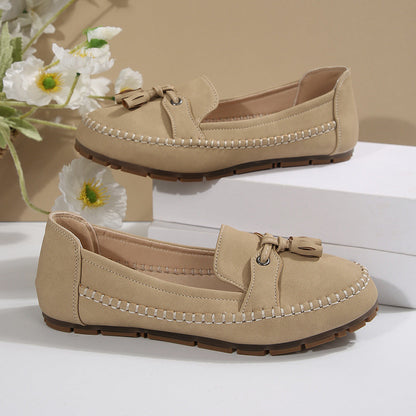 🔥Senaste dagskampanj 50% rabatt - Bekväma mjuka loafers för kvinnor i vintage stil med rosett