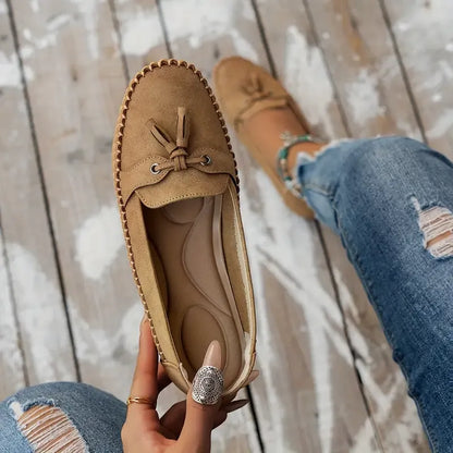 🔥Senaste dagskampanj 50% rabatt - Bekväma mjuka loafers för kvinnor i vintage stil med rosett