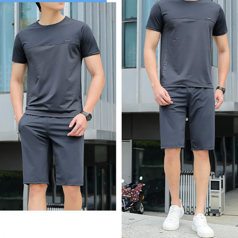 🔥Sommardräkt för herrar med kortärmad skjorta och shorts