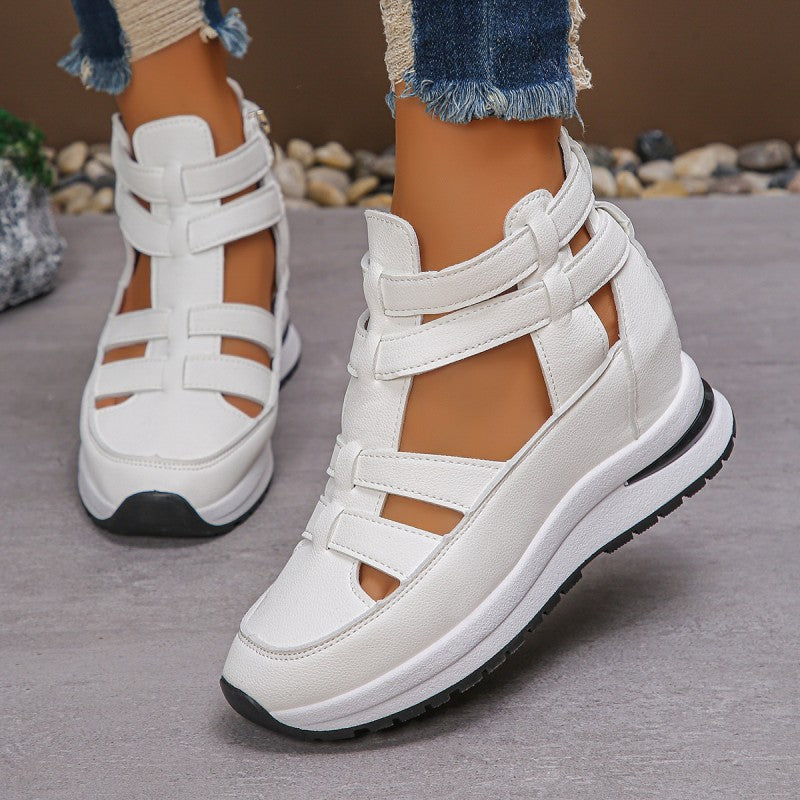 🔥Sista dagen 50% rabatt - Bekväma lätta wedge sandaler med dragkedja i sidan